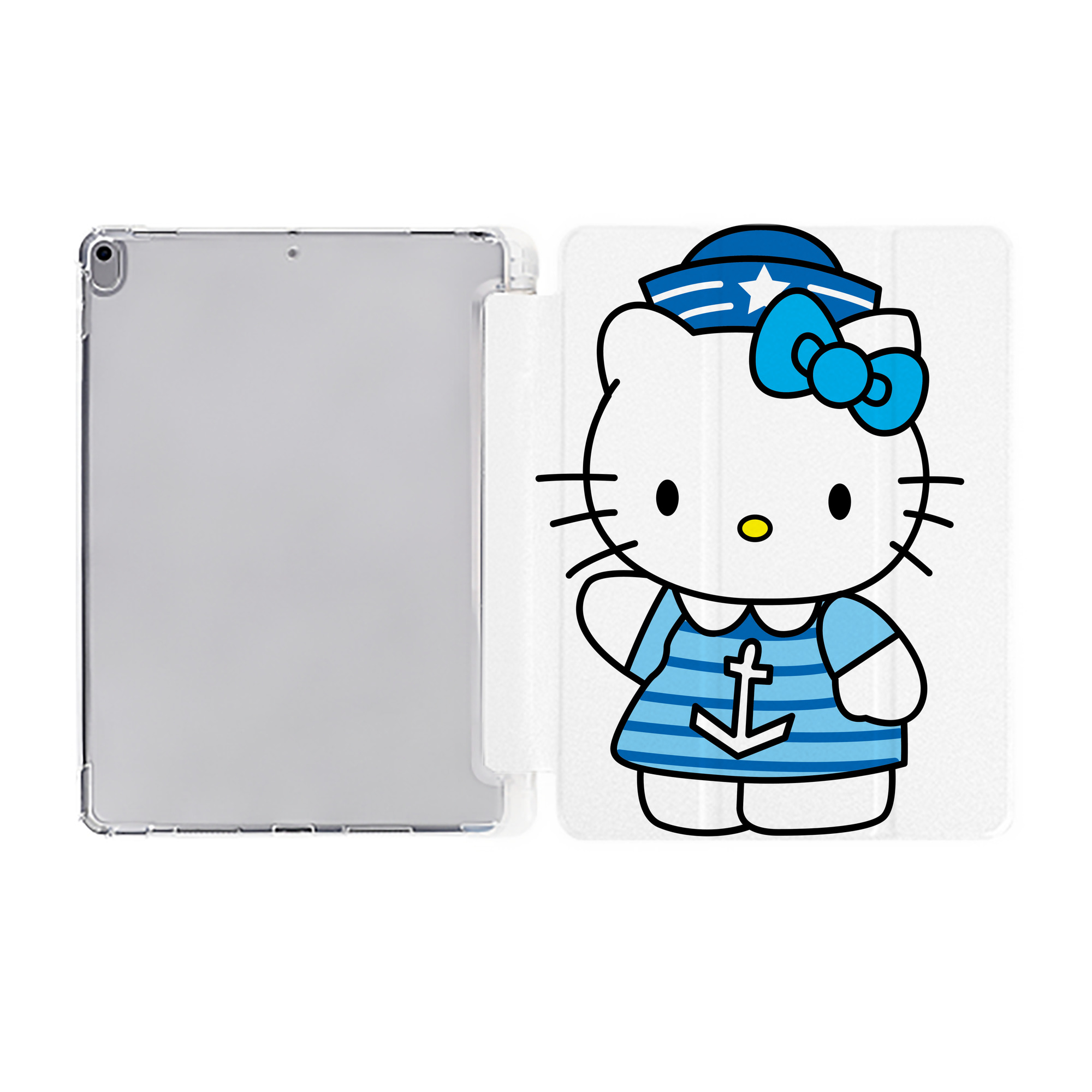 （画像用） Hello Kitty ハローキティ IPad ケース ペン収納付き 三つ折りスタンド PUレザー×シリコン 対応機種9.5/10.5/10.9インチ